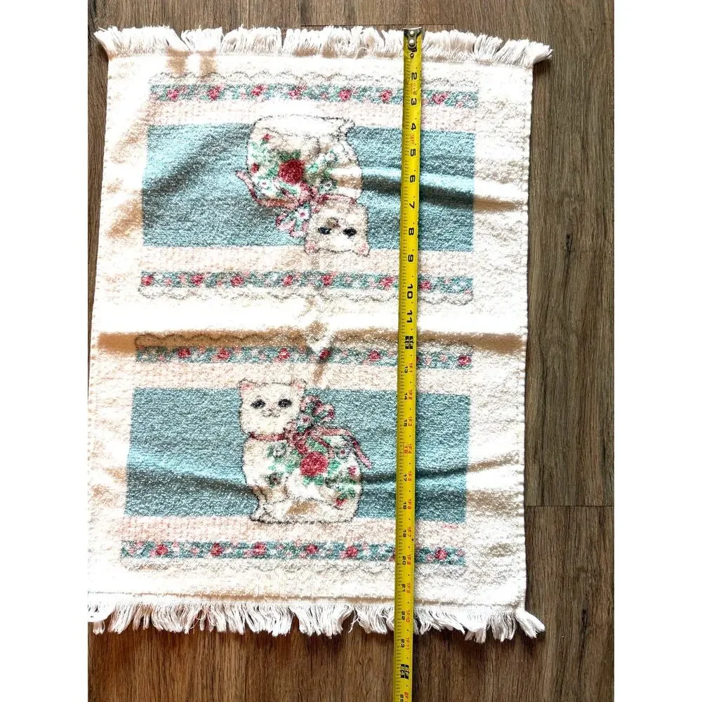 Cannon Vintage MCM 70’s Hand Towel Cat Kitten